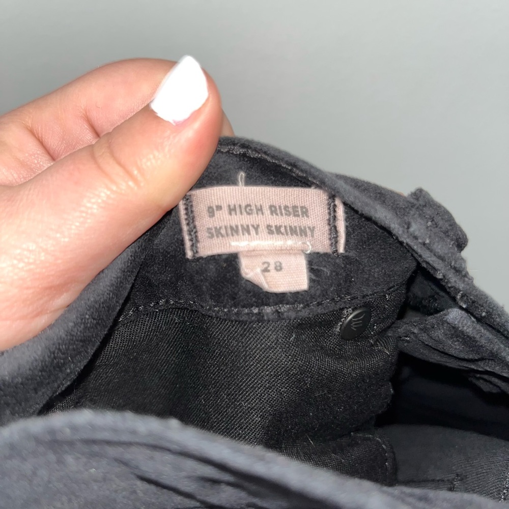 MADEWELL Black Velvet High Rise Skinny - Picture 6 of 12